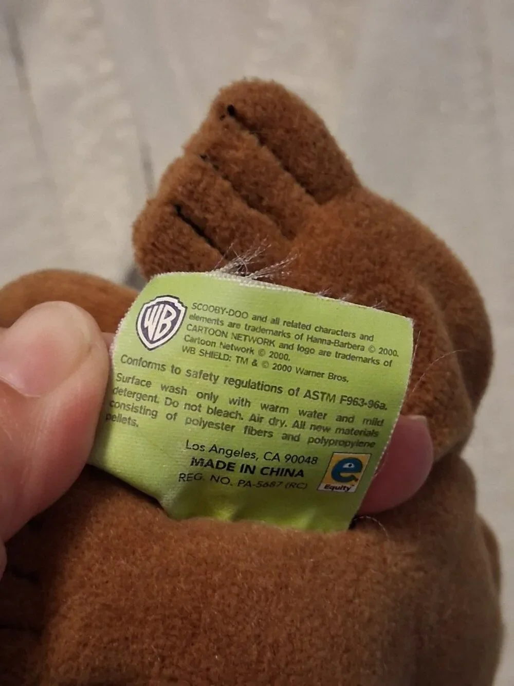 VTG Bean Bag Scooby-Doo Soft Toy Plush Stuffy 10